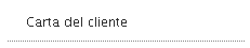 Carta del cliente